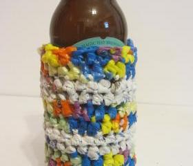 Can or Bottle Coozie Made From Plastic Grocery Bags