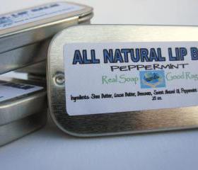 All Natural Peppermint Lip Balm Slider Tin
