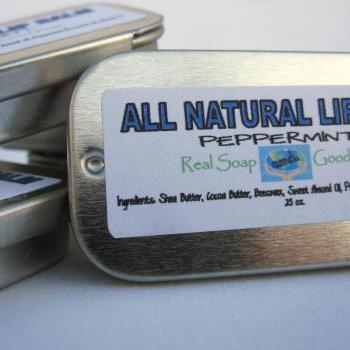 All Natural Peppermint Lip Balm Slider Tin